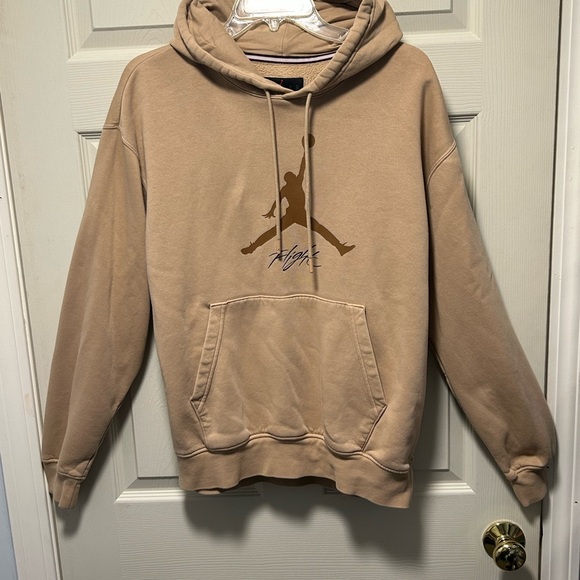 Nike Jordan Hoodie Mens M Brown Fleece Jumpman Pullover Sweatshirt Basketball - Picture 1 of 3